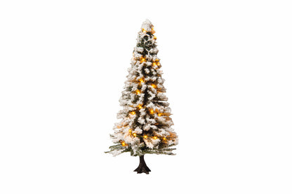 Noch 22130 All Scale Snow-Covered Christmas Tree, 30 LEDs, 12 cm