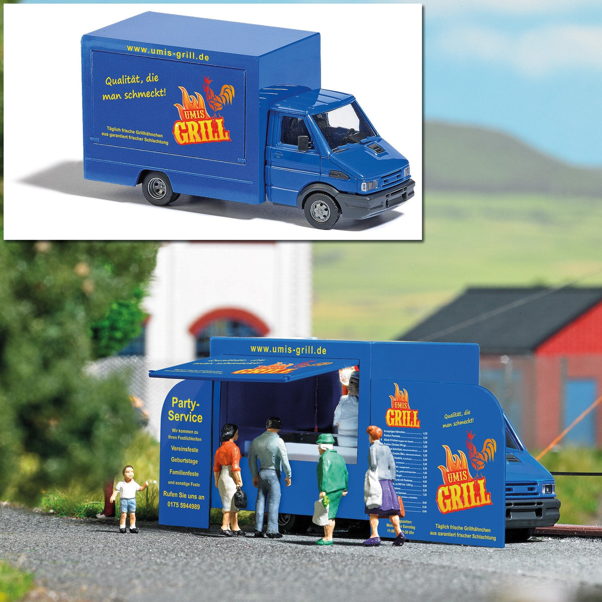 Busch 5420 HO Scale Iveco Daily Grill Concession Van Model