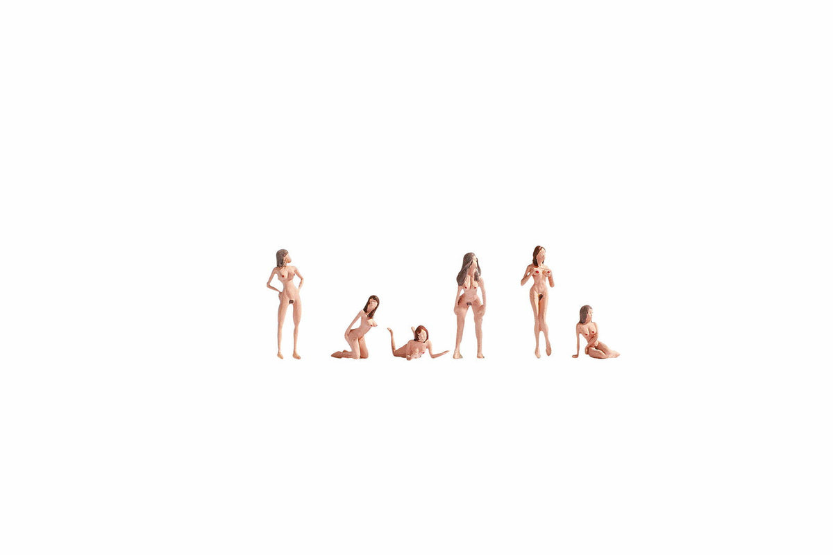 Noch 15958 HO Scale Nude Women Figure Set, 6 Figures
