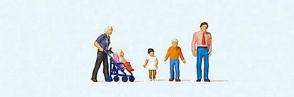 Preiser 10721 HO Scale Family Outing pkg(5)