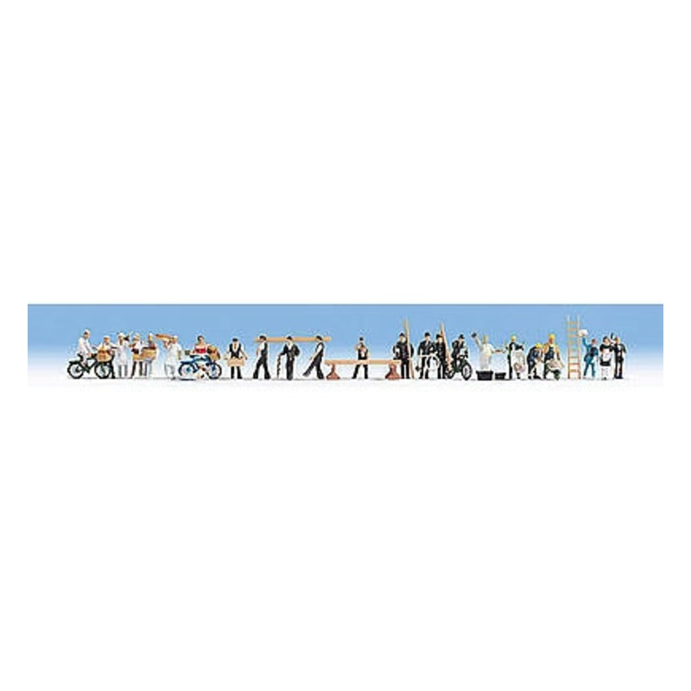 Noch 16047 HO Scale Working People Mega Set -- 24 Figures & Accessories