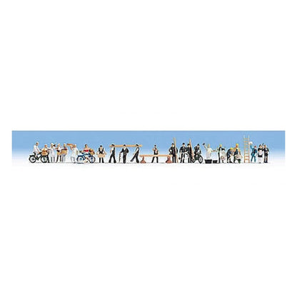 Noch 16047 HO Scale Working People Mega Set -- 24 Figures & Accessories