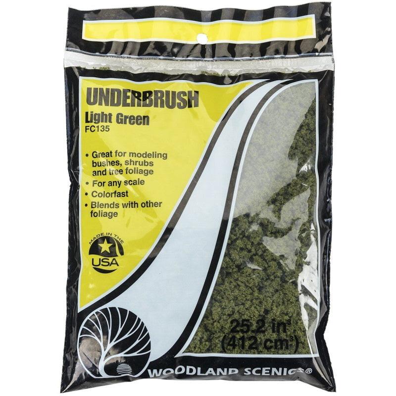 Woodland Scenics FC135 Bushes Clump Foliage Light Green Bag Train Scenery