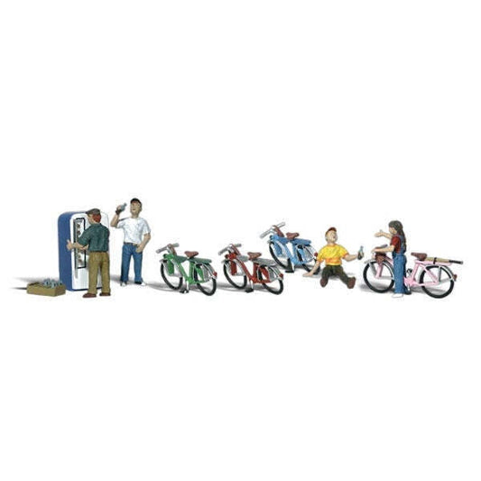 Woodland Scenics A2194 N Train Figures Bicycle Buddies