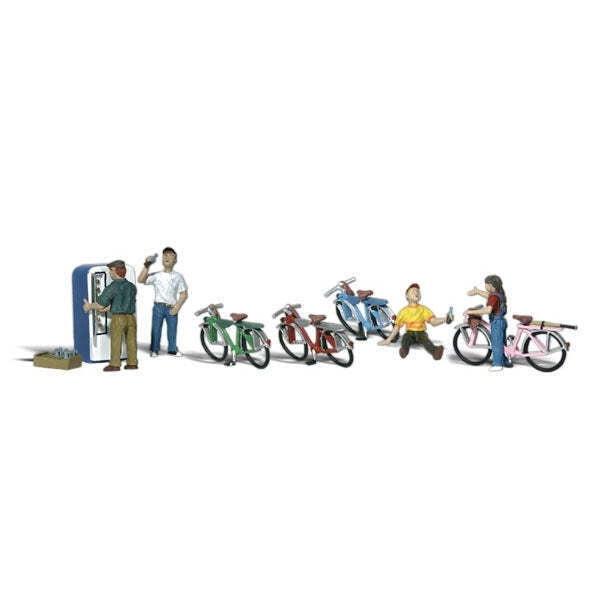 Woodland Scenics A2194 N Train Figures Bicycle Buddies