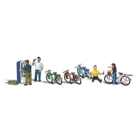 Woodland Scenics A2194 N Train Figures Bicycle Buddies