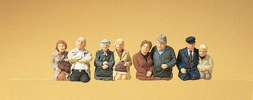 Preiser 10387 HO Scale Seated Couples Figure Set pkg(8)