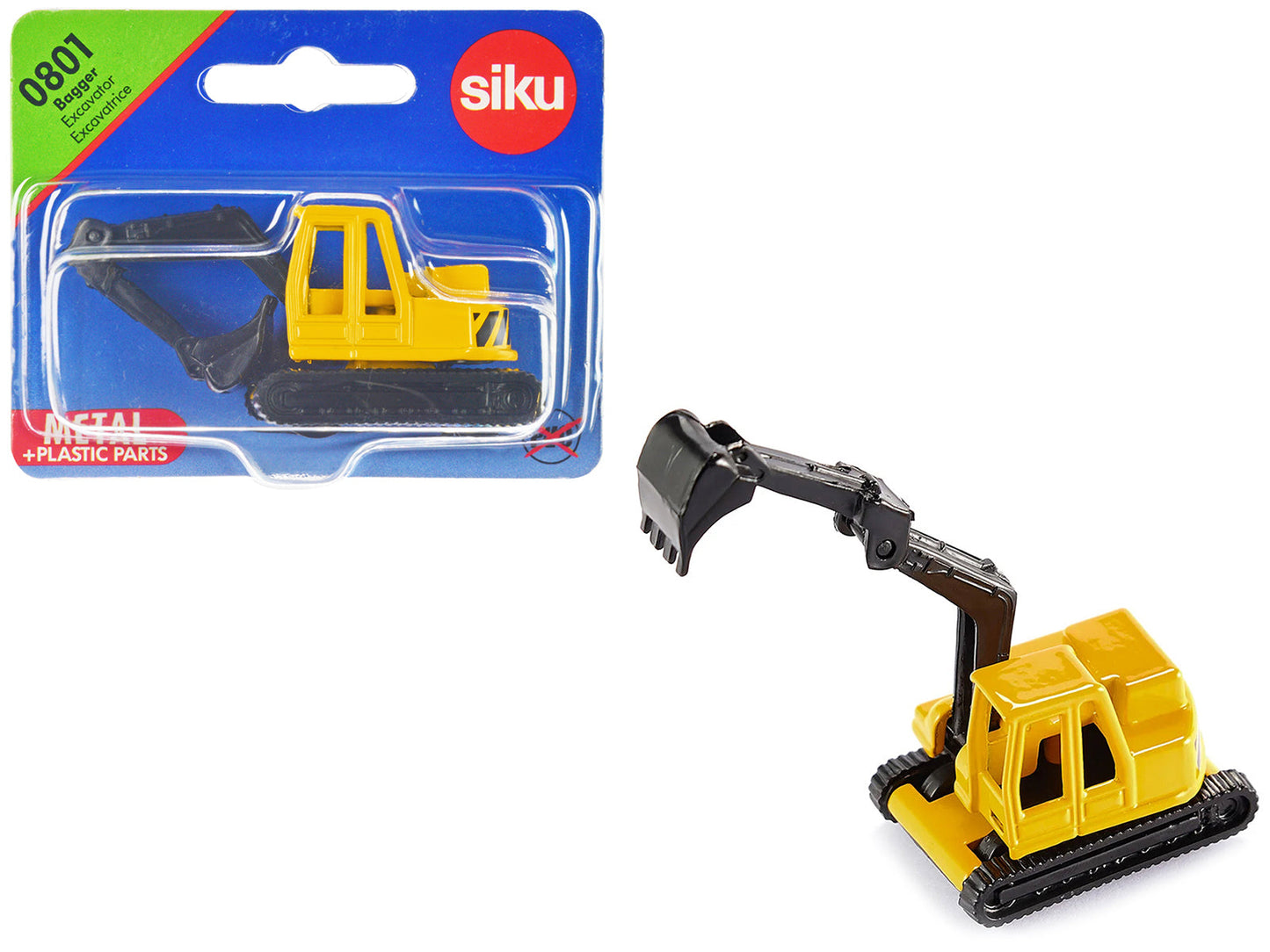 Excavator Yellow and Black Diecast Model by Siku  free shipping USA
