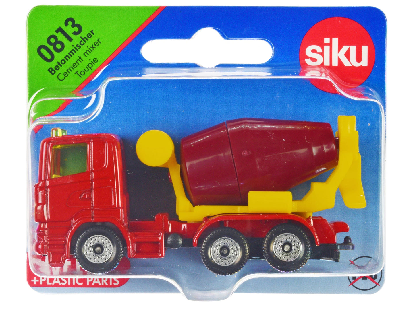 Cement Mixer Red and Yellow Diecast Model by Siku  free shipping USA