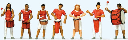 Preiser 24626 HO Scale Samba Drumming Group pkg(7)