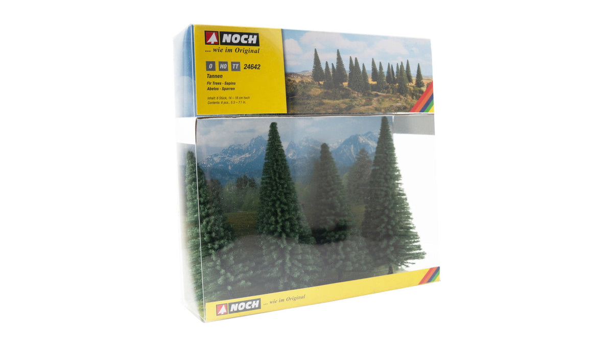 Noch 24642 HO/TT/O Scale Fir Trees, 14-18 cm, 6-Pack