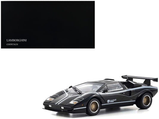 Lamborghini Countach LP 500R Black with White Interior 1/18 Diecast Model Car by Kyosho  free shipping USA
