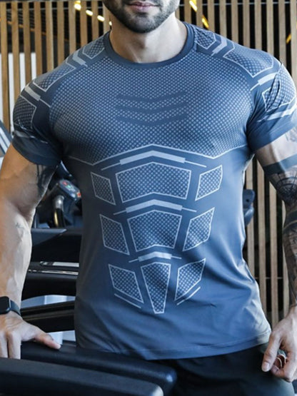 Men's Plus Size Round Neck Short Sleeve T-Shirt