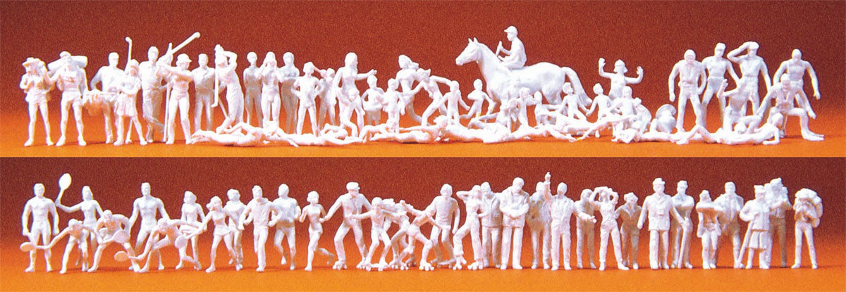 Preiser 16346 HO Scale Sport & Leisure Unpainted Kit, 80