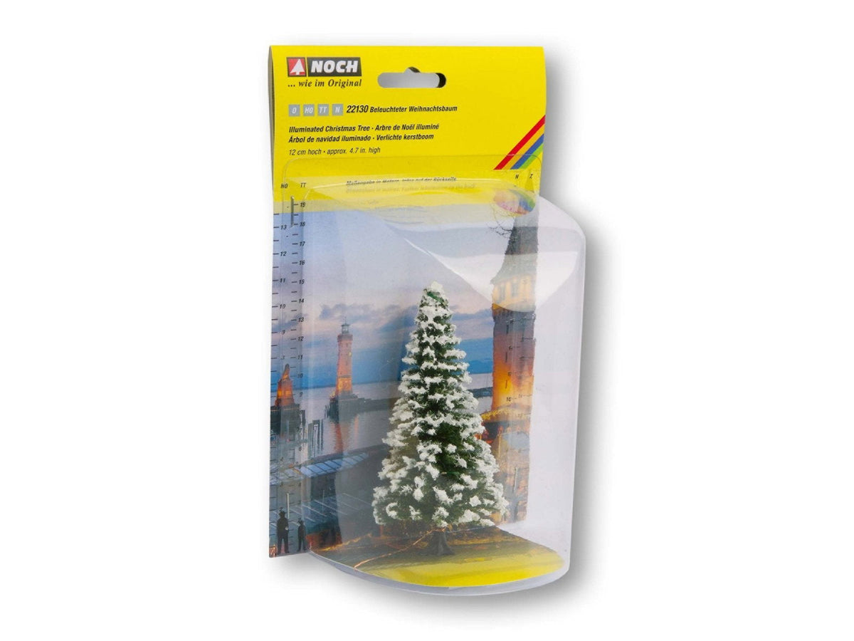 Noch 22130 All Scale Snow-Covered Christmas Tree, 30 LEDs, 12 cm