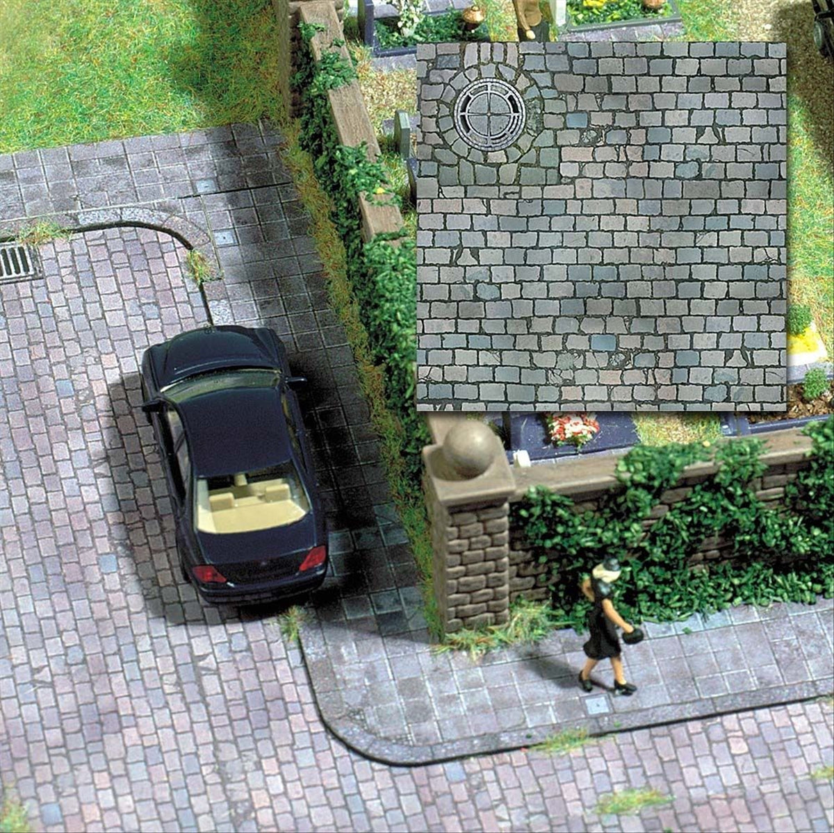 Busch 7417 HO Scale Cobblestone Street Sheets (2)