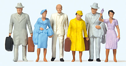 Preiser 65502 O Scale Standing Passengers Set #1 pkg(6)