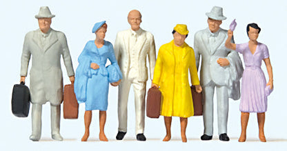 Preiser 65502 O Scale Standing Passengers Set #1 pkg(6)