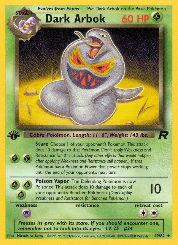 Dark Arbok (19/82) [Team Rocket 1st Edition]