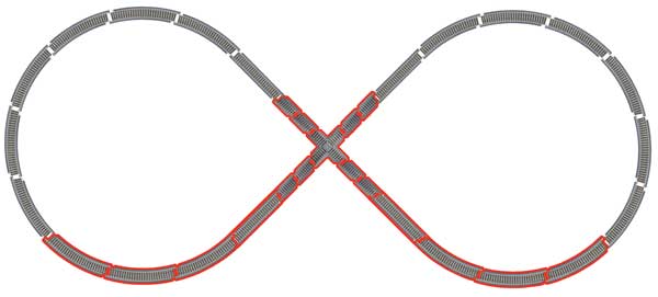 Walthers Trainline 1362 HO Power-Loc Figure 8 Expander Set