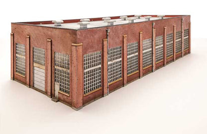 Walthers Cornerstone 933-2923 HO Scale 130' 2-Stall Diesel Engine House -- Kit