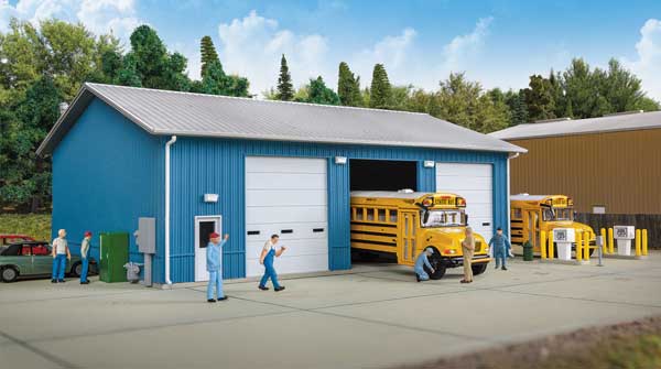 Walthers Cornerstone 3360 HO Bus Maintenance Garage Kit