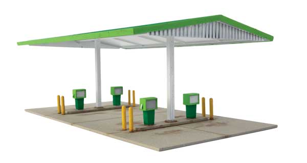 Walthers Cornerstone 3542 HO Modernized Gas Station Kit