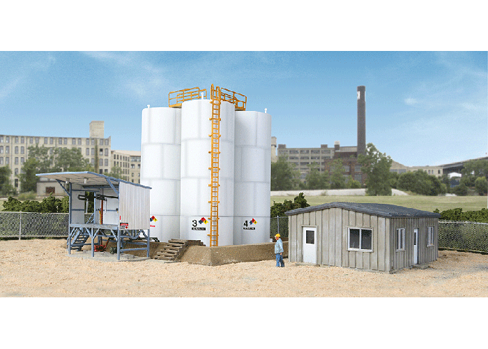 Walthers 933-4038 HO Scale Truck-Served Fuel Distributor Building Kit