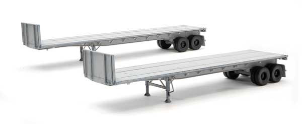 Walthers SceneMaster 949-2700 HO Scale 40' Flatbed Trailer - Kit - 2-Pack