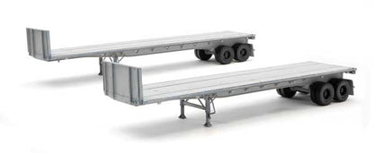 Walthers SceneMaster 949-2700 HO Scale 40' Flatbed Trailer - Kit - 2-Pack