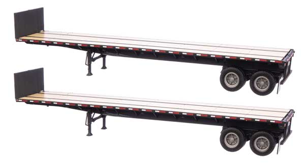 Walthers SceneMaster 2703 HO 40' Flatbed Trailer Black