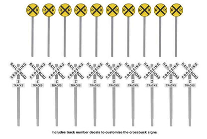 Walthers SceneMaster 949-4197 HO Scale Railroad Crossing Signs