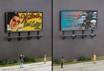 Walthers SceneMaster 949-4253 HO Scale Wall-Mounted Billboard pkg(3) -- Kit