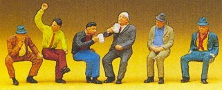 Preiser 10097 HO Scale Pedestrians Seated #3