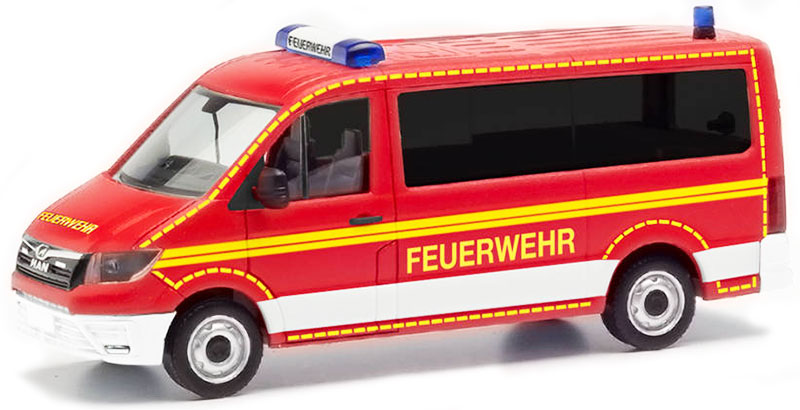 Herpa 096225 1/87 Scale Fire Services - MAN TGE Bus FD MTW