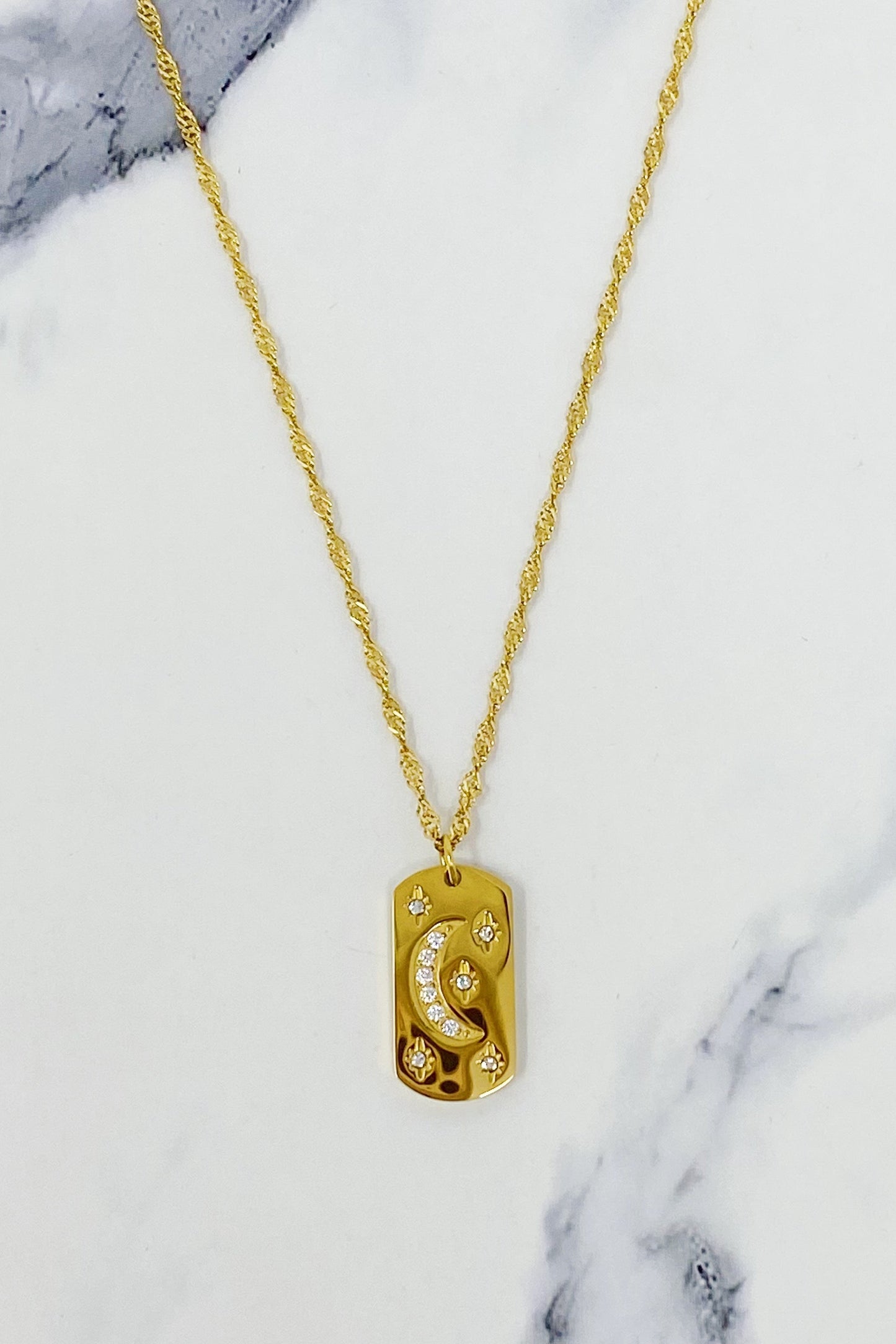 Mystical Moon And Stars Necklace by Ellisonyoung.com