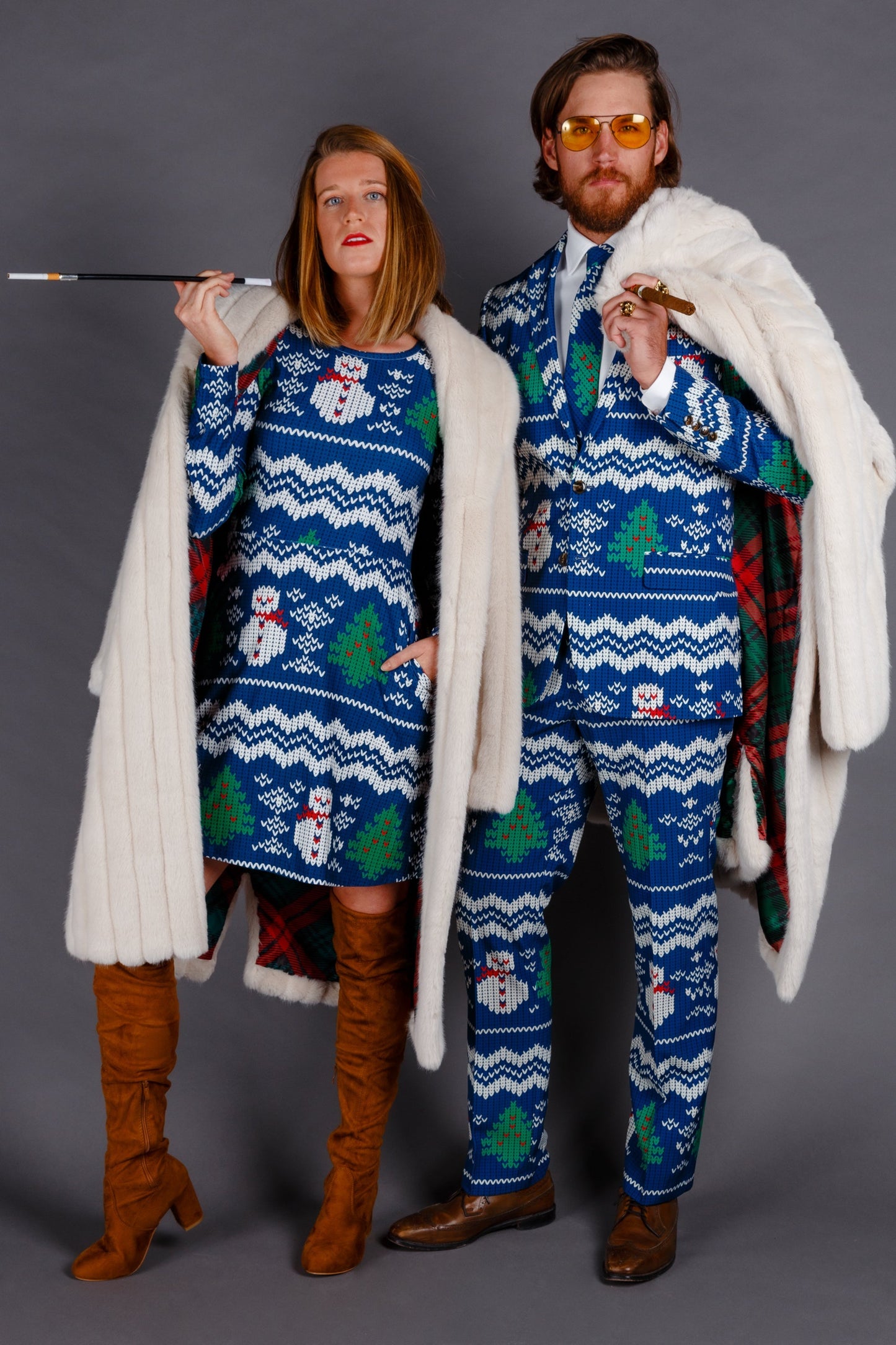 The Eggnog Aficionado | Snowman Print Christmas Skater Dress by Shinesty