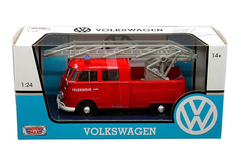 Motormax 79584 1/24 Fire Service Volkswagen Type 2 T1 Aerial Ladder
