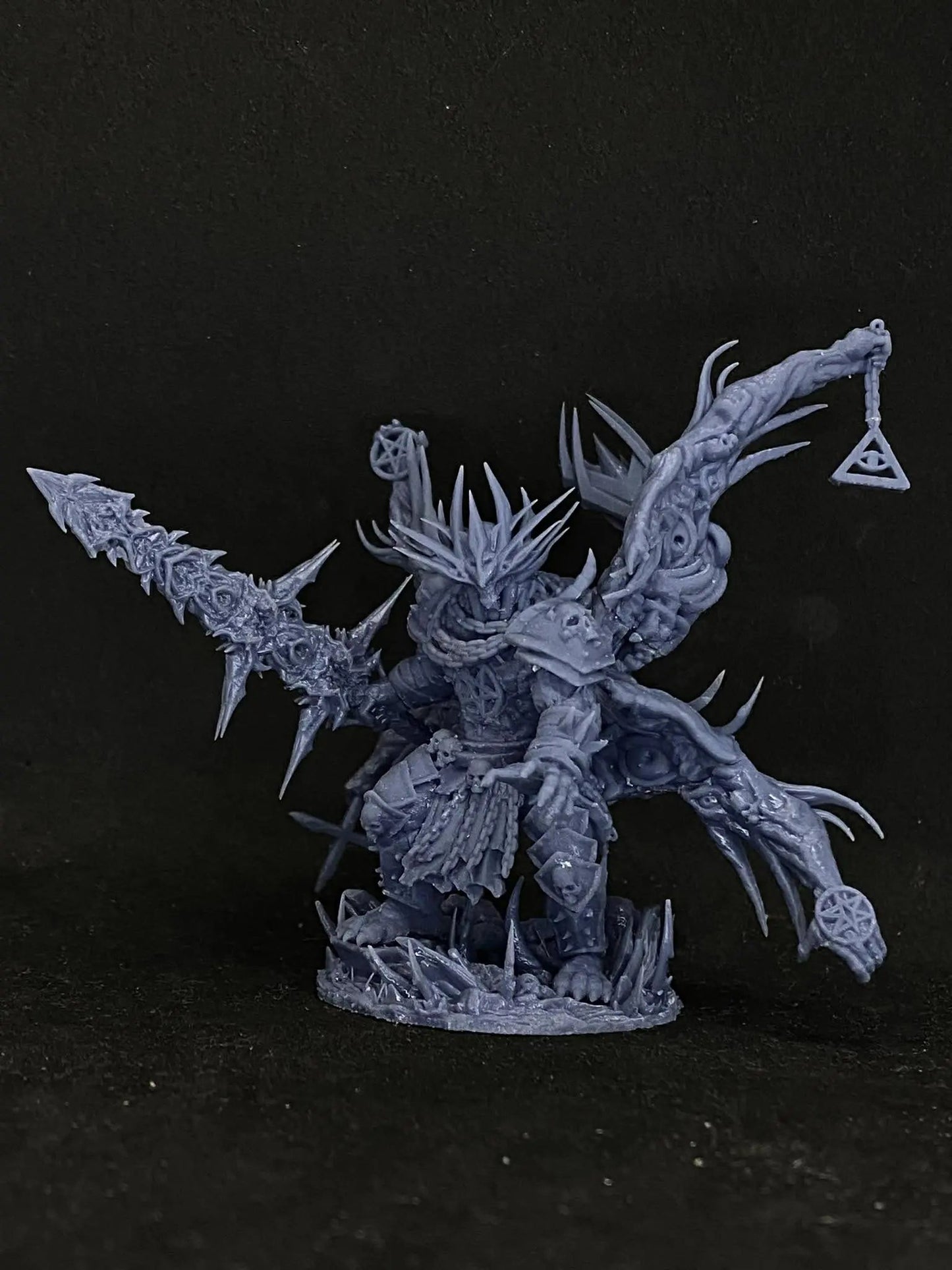 Mangkanur Praetor of Immorality - 100mm Resin Printed Grimdark Mini by Papsikels