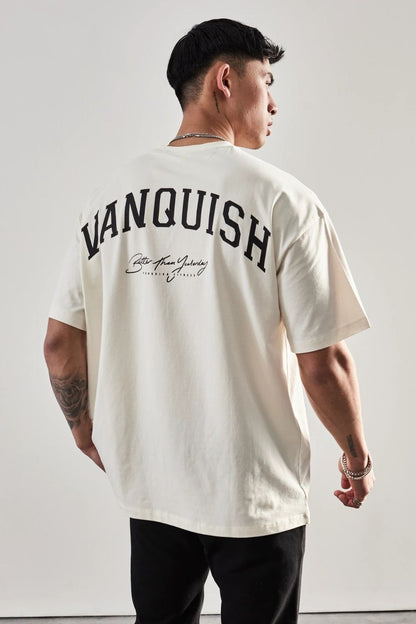 Men's Plus Size Letter Graphic Round Neck Half Sleeve T-Shirt