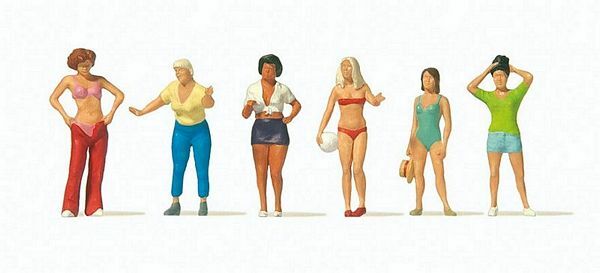 Preiser 10704 HO Scale Women At the Campsite pkg(6)