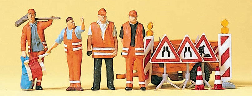 Preiser 10347 HO Scale Street Repair Crew Figure Set