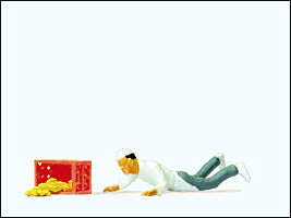 Preiser 28135 HO Scale Individual Figure Caution! Wet Floor
