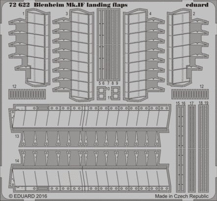 Eduard 72622 1/72 Aircraft- Blenheim Mk IF Landing Flaps for ARX