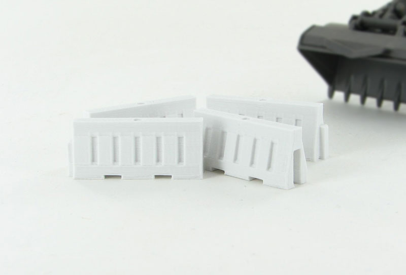 3D To Scale 50-102-WT 1/50 – Water-Filled Safety Barriers White