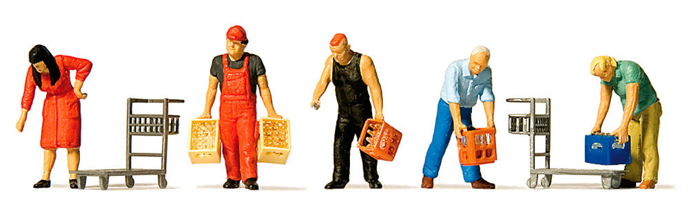 Preiser 10656 HO Scale At the Cash-and-Carry Beverage Store