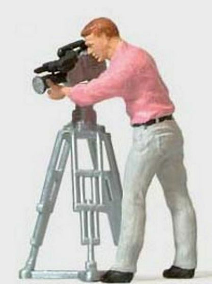 Preiser 28086 HO Scale Individual Figures, Working People Camera Man