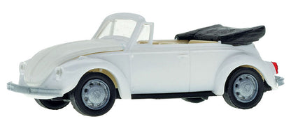 Kibri 11229 1/87 VW Beetle Type 11 Convertible Kit, White (HO)