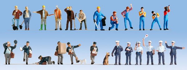 Noch 16109 HO Scale At Work XL Figure Set -- pkg(25)
