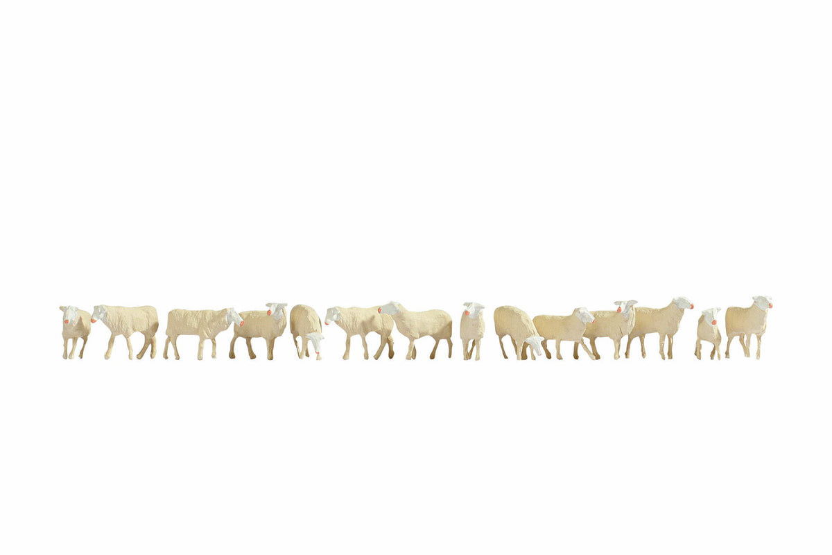 Noch 15749 HO Scale Sheep Figure Set, pkg(14)